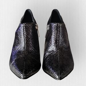 Calvin Klein Women's Size 5 Black Ankle Booties with Sleek Pointed Toe